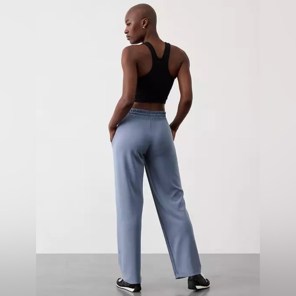 Athleta Seasoft Mid Rise Straight Pant | Shadow Blue - Picture 3 of 9